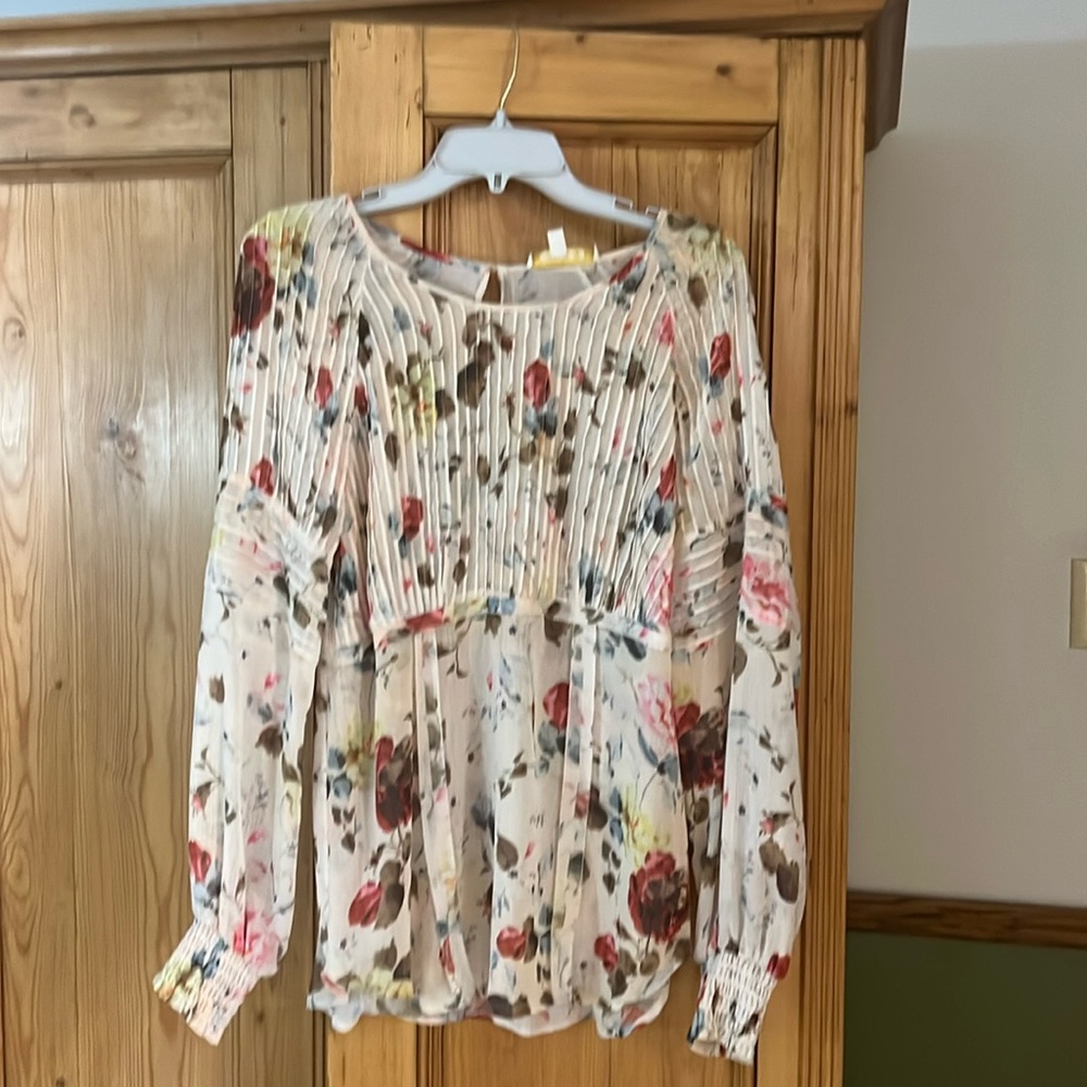 Silk flowered blouse